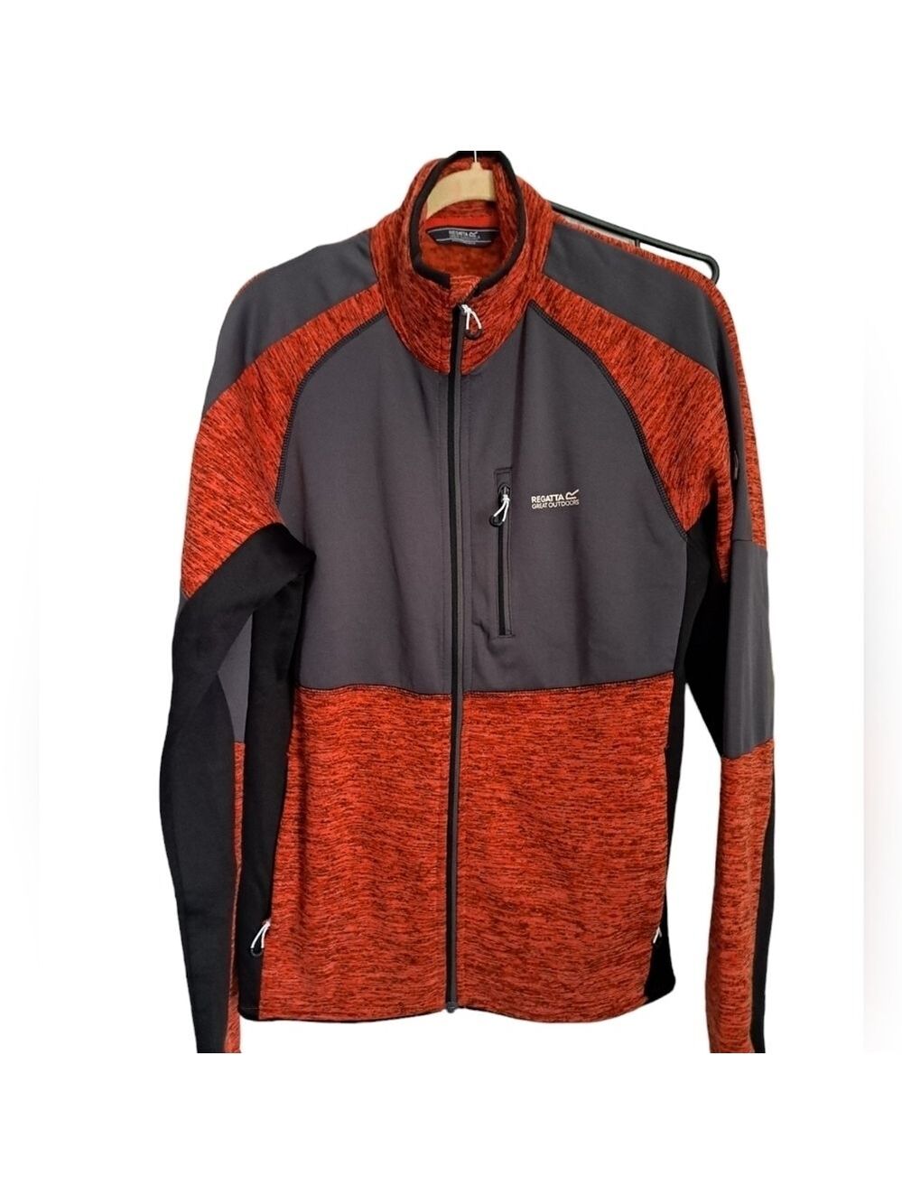 Men's REGATTA zip front sweater jacket hiking biking trail outdoors running Sz M